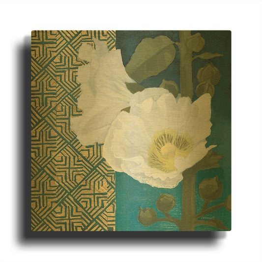 'Soft Evening III Indigo' By Kathrine Lovell Gold Metal Wall Art