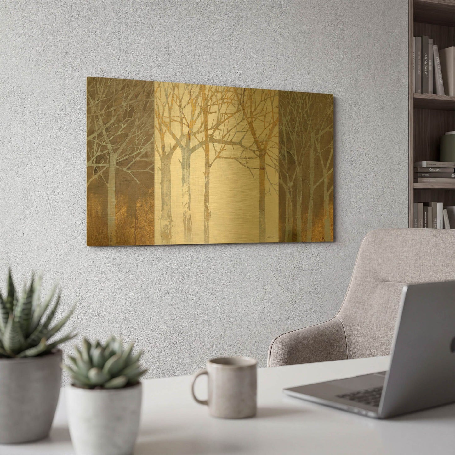 'Night and Day' By Kathrine Lovell Gold Metal Wall Art