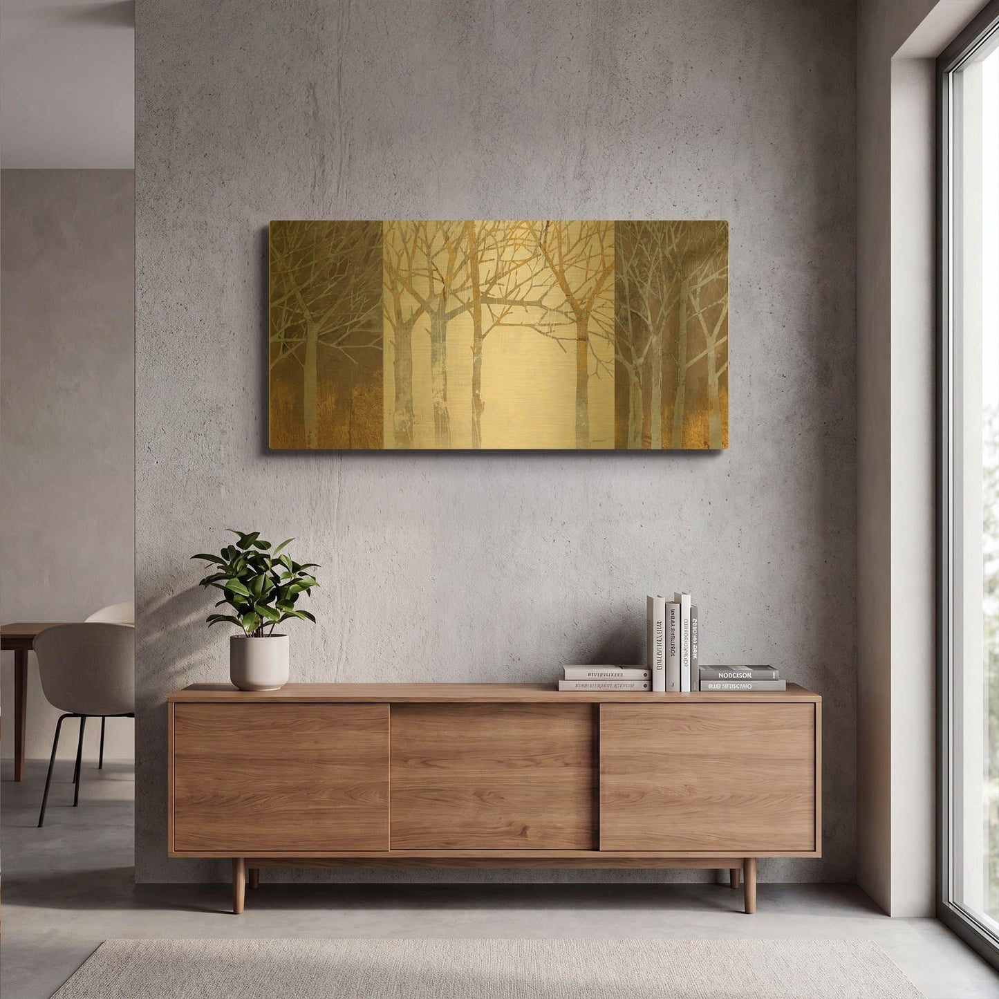 'Night and Day' By Kathrine Lovell Gold Metal Wall Art