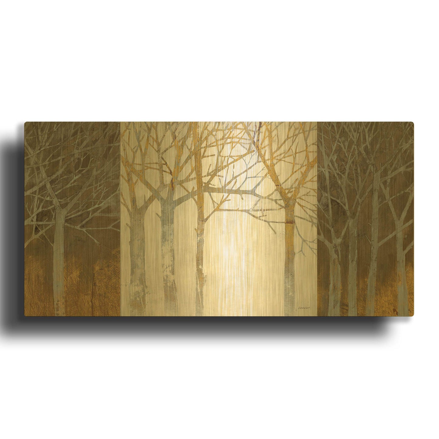 'Night and Day' By Kathrine Lovell Gold Metal Wall Art
