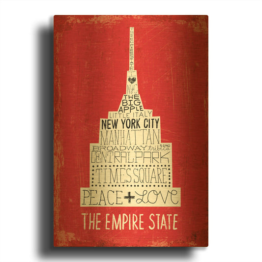 'Iconic NYC IV' By Michael Mullan Gold Metal Wall Art