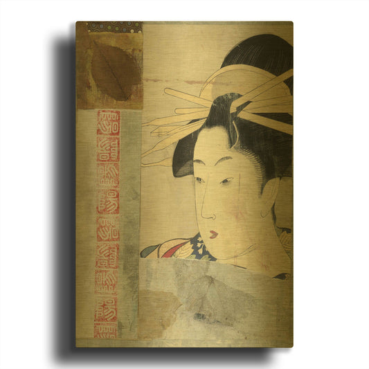 'Geisha' By Elena Ray Gold Metal Wall Art