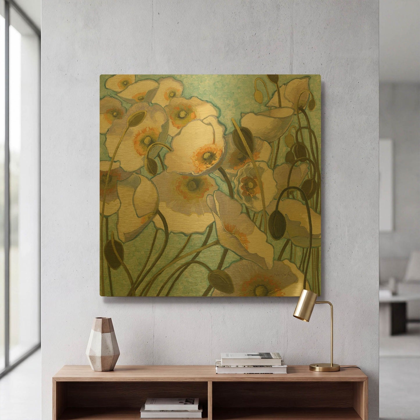 'Chantilly' By Shirley Novak Gold Metal Wall Art