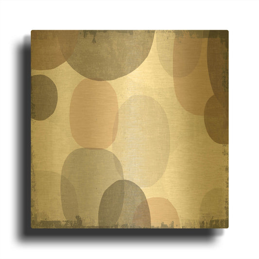 'Pastel Drips II' By Michael Mullan Gold Metal Wall Art