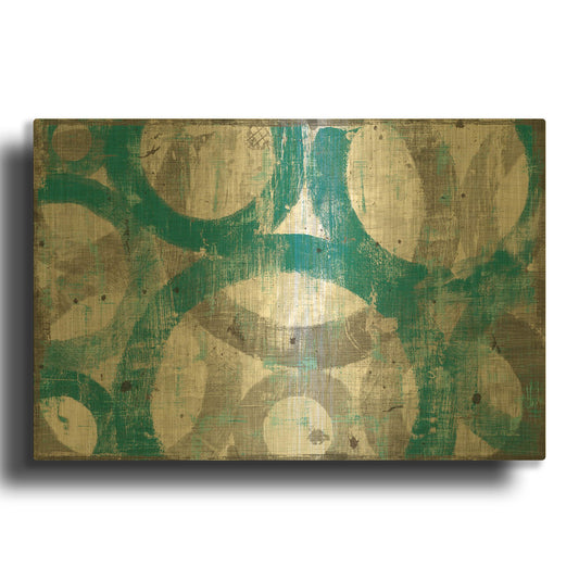 'Industrial I Teal' By Michael Mullan Gold Metal Wall Art