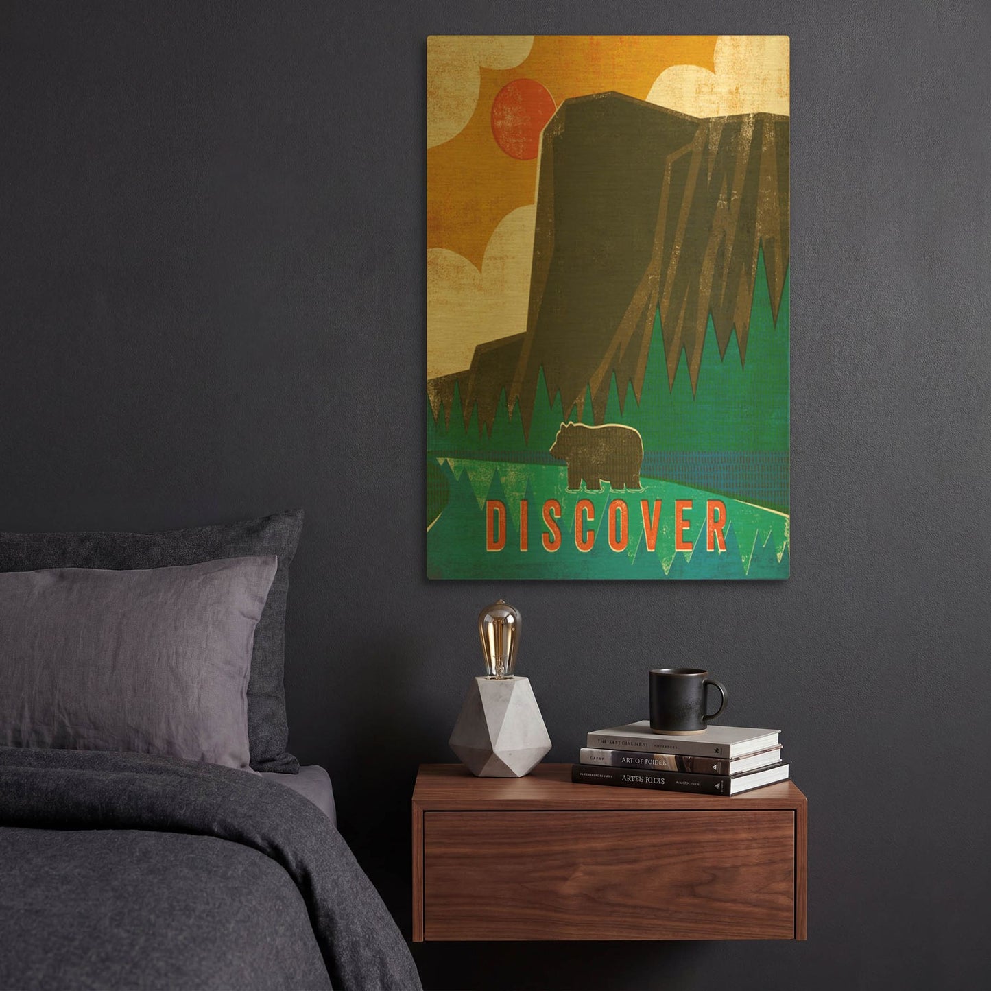 'Big Sky IV' By Michael Mullan Gold Metal Wall Art