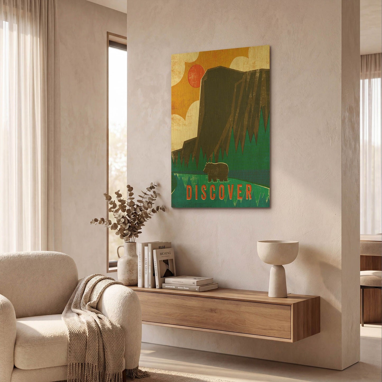 'Big Sky IV' By Michael Mullan Gold Metal Wall Art