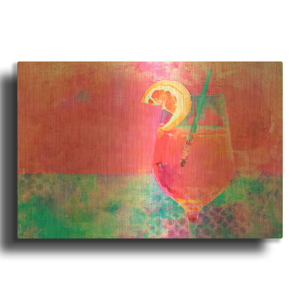 'Cheers' By Andrea Haase Gold Metal Wall Art