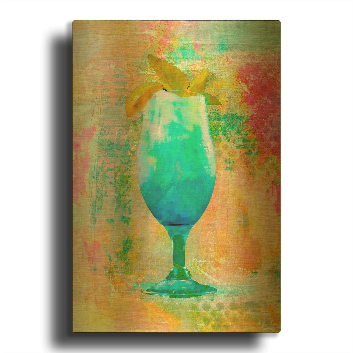 'Cocktail Night' By Andrea Haase Gold Metal Wall Art