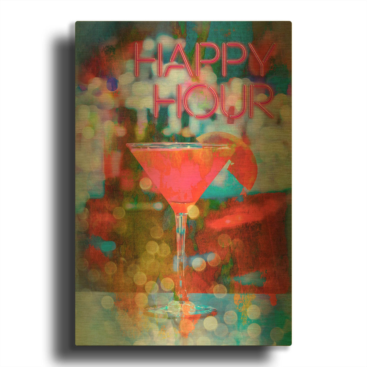 'Happy Hour' By Andrea Haase Gold Metal Wall Art