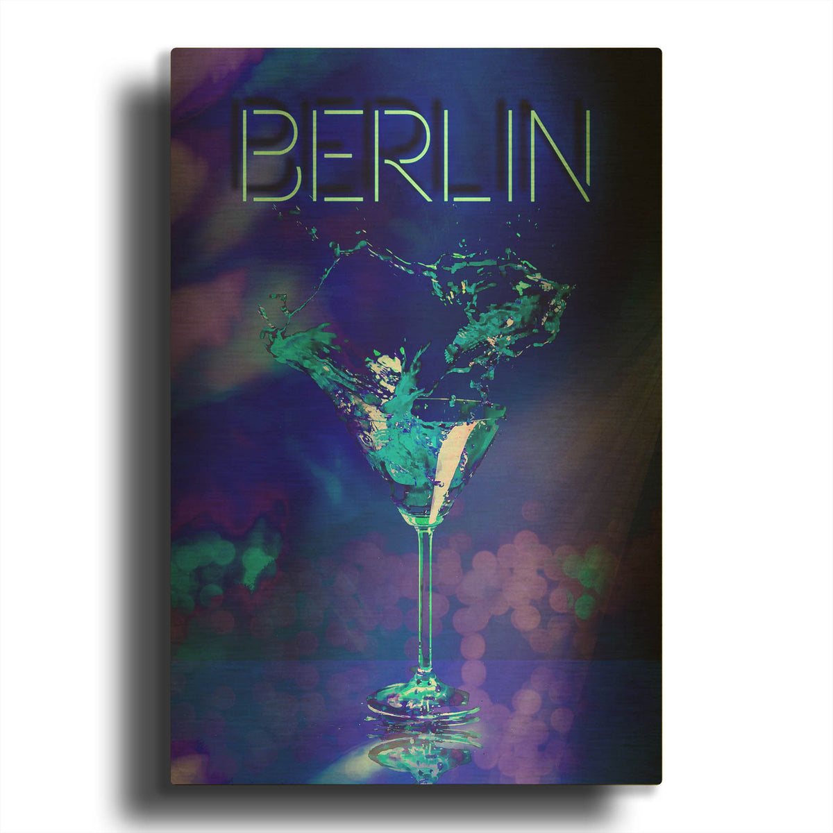 'Berlin Party Night' By Andrea Haase Gold Metal Wall Art