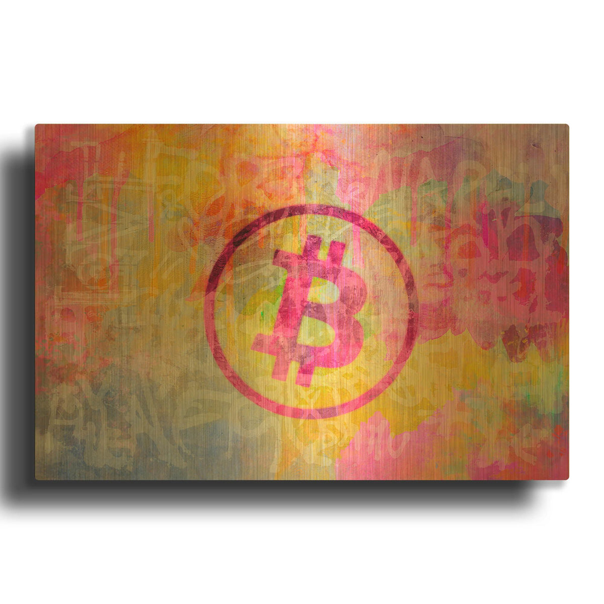 'Street Art Bitcoin' By Andrea Haase Gold Metal Wall Art