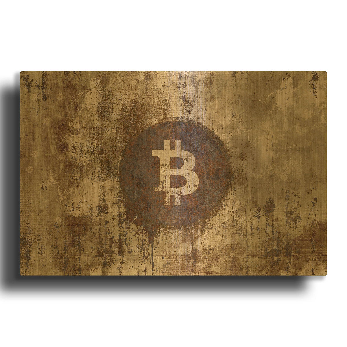 'Crypto Corrosion' By Andrea Haase Gold Metal Wall Art