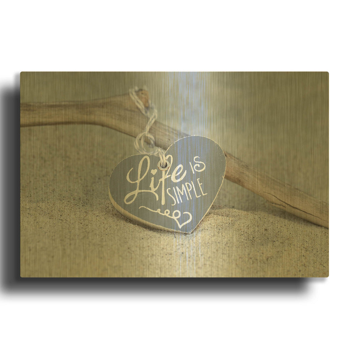 'Life Is Simple Still' By Andrea Haase Gold Metal Wall Art