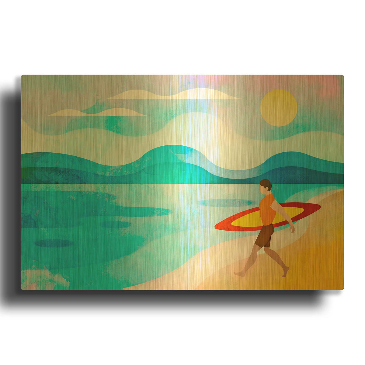 'Surfers Paradise' By Andrea Haase Gold Metal Wall Art