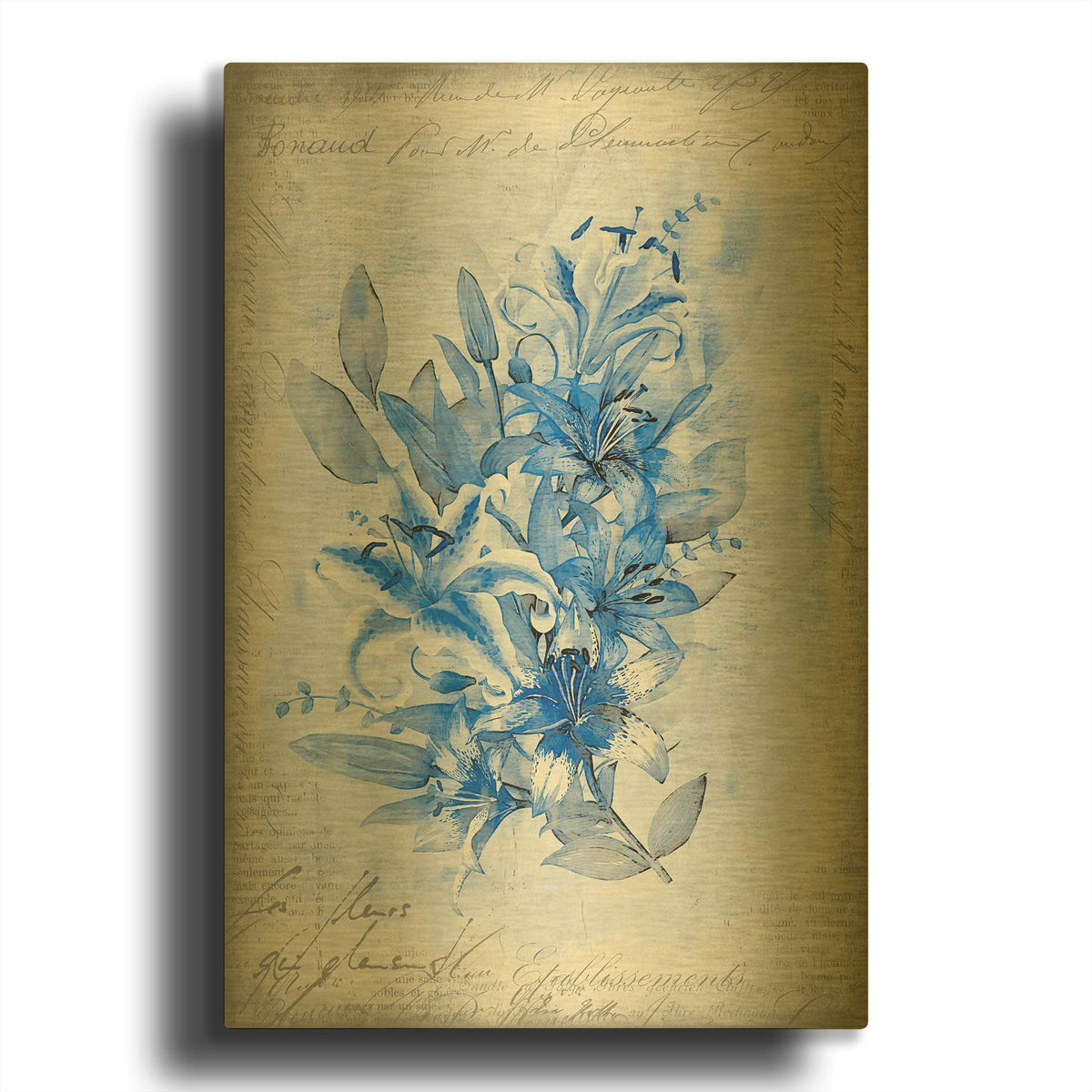 'Blue Summer Dream' By Andrea Haase Gold Metal Wall Art