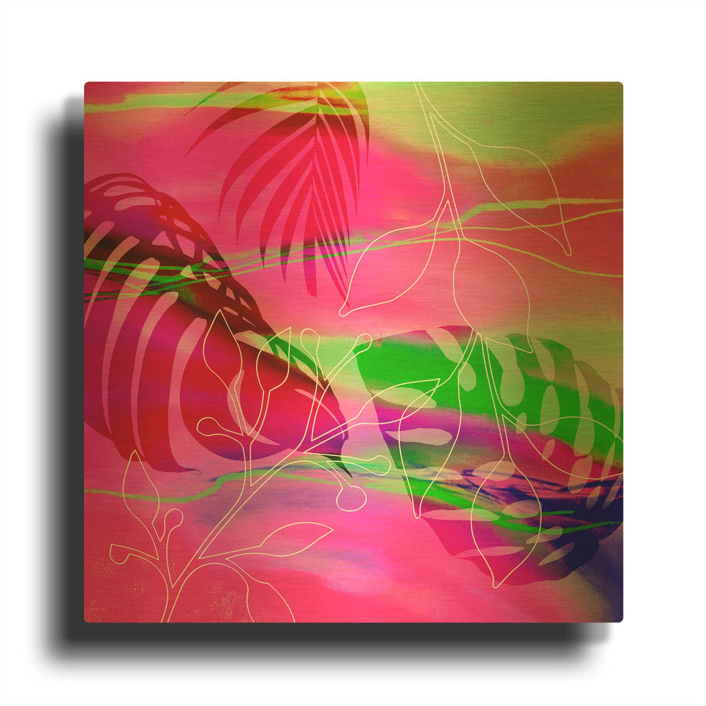 'Tropical Vibe' By Andrea Haase Gold Metal Wall Art