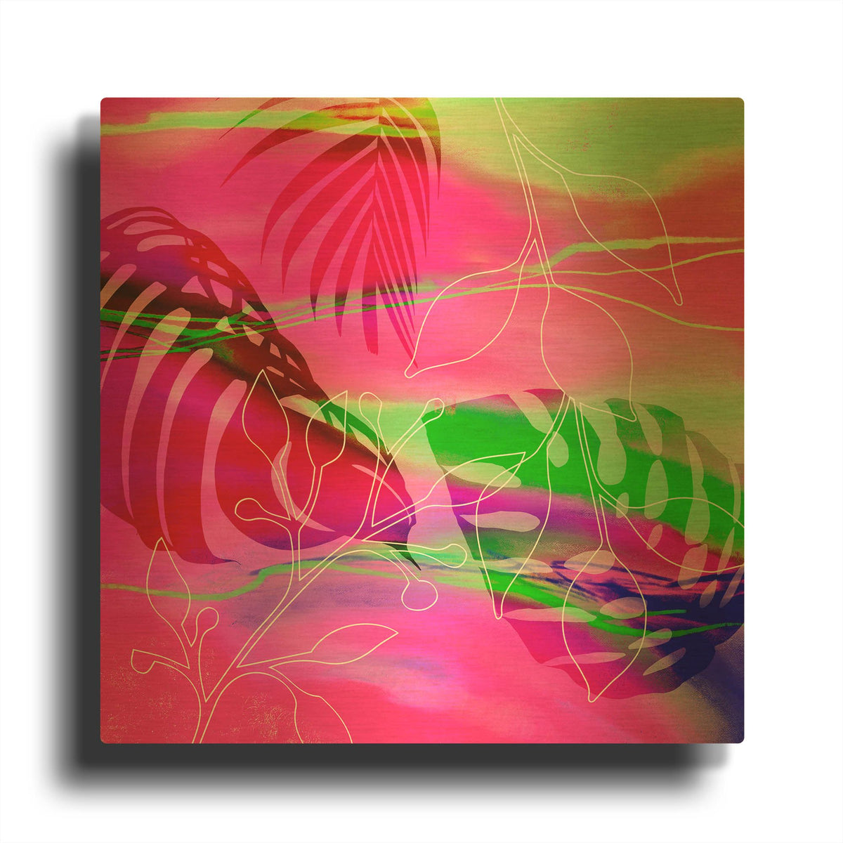 'Tropical Vibe' By Andrea Haase Gold Metal Wall Art
