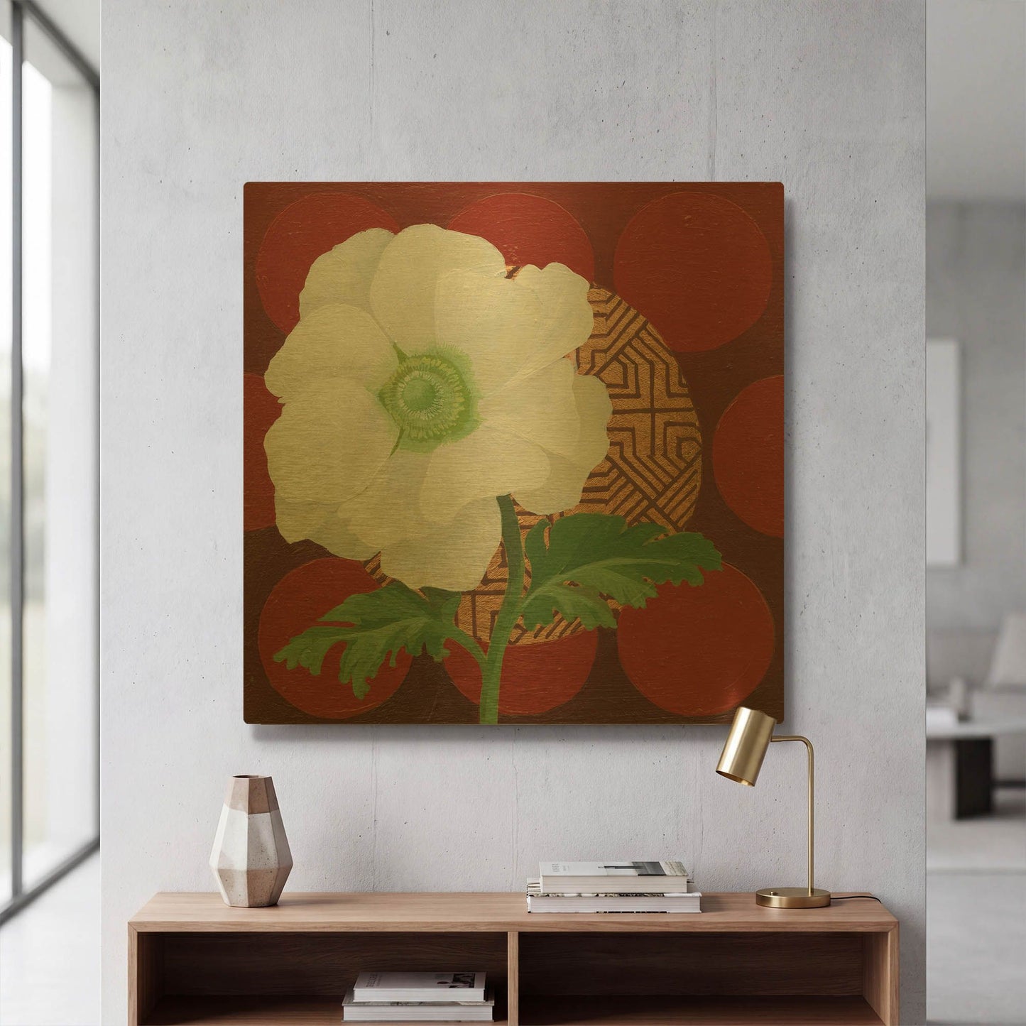 'Morning Anemone' By Kathrine Lovell Gold Metal Wall Art