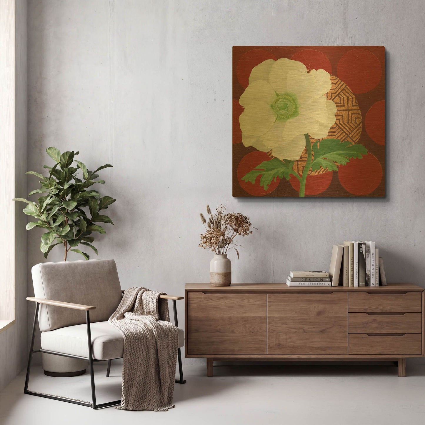 'Morning Anemone' By Kathrine Lovell Gold Metal Wall Art