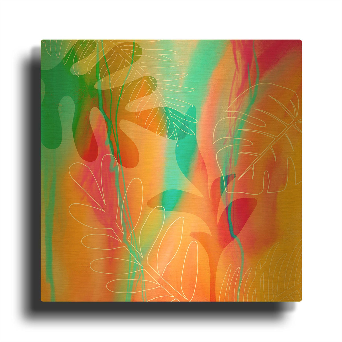 'Tropical Journey' By Andrea Haase Gold Metal Wall Art