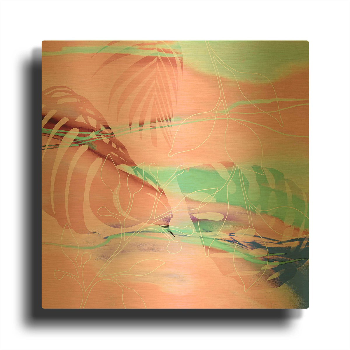 'Tropical Romance' By Andrea Haase Gold Metal Wall Art