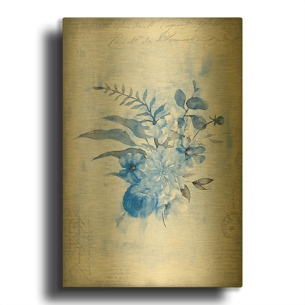 'Blue Summer' By Andrea Haase Gold Metal Wall Art