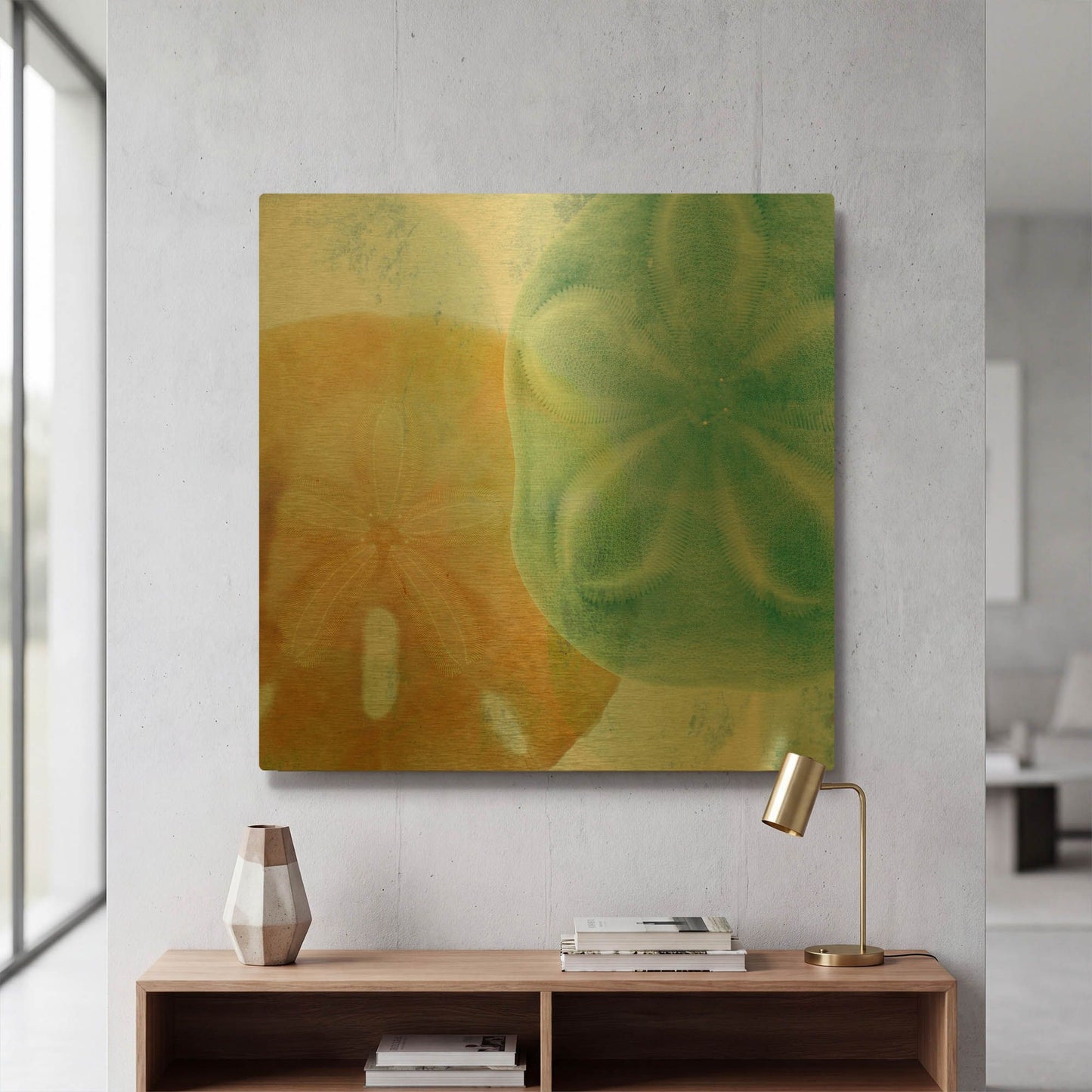 'Luminous Seashells' By Elena Ray Gold Metal Wall Art