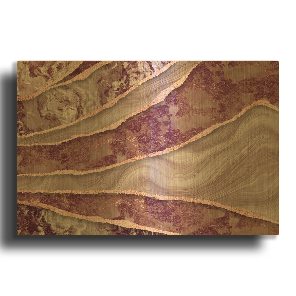 'Rose Quartz Marble And Stone' By Andrea Haase Gold Metal Wall Art