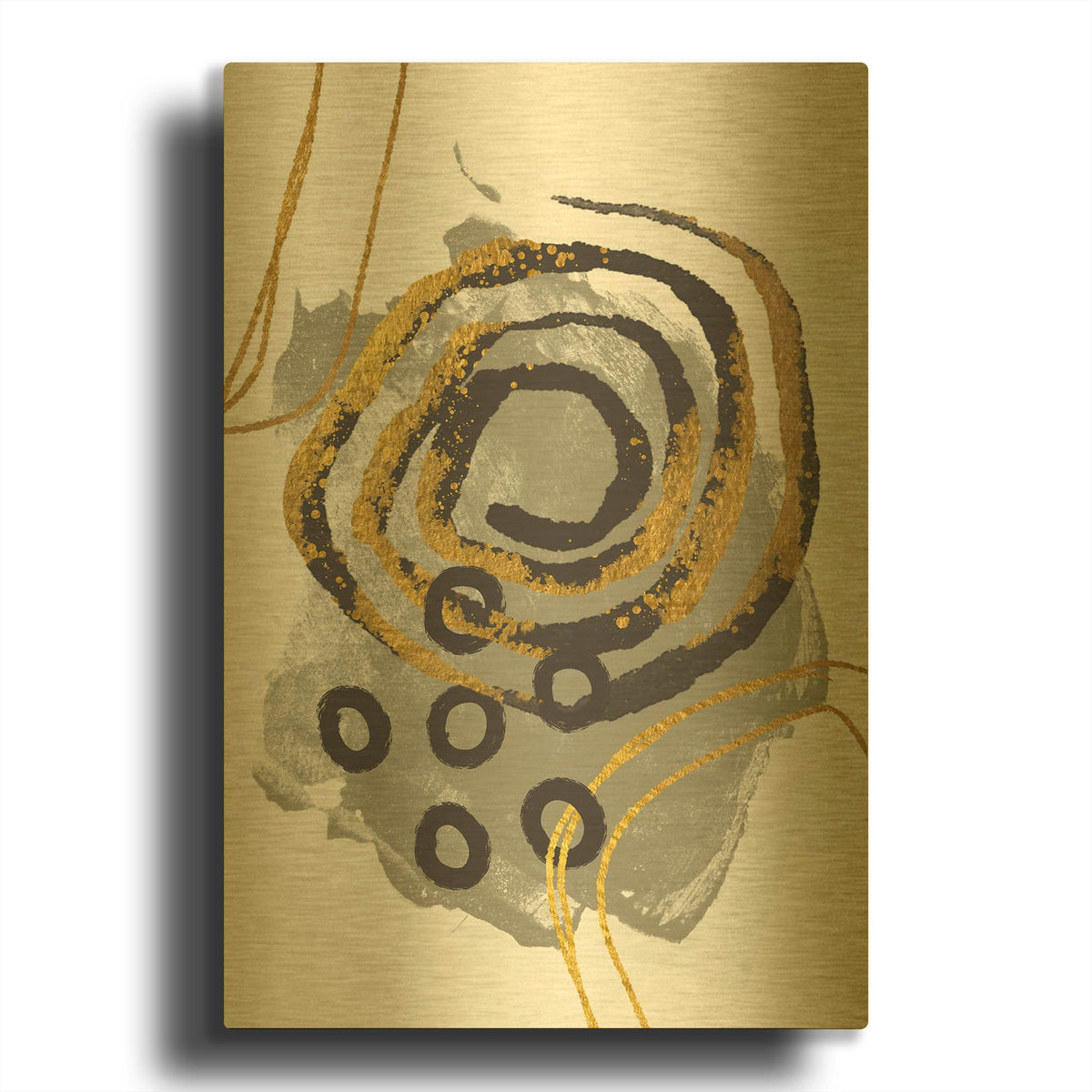 'Gold Meets Neutrals VI' By Andrea Haase Gold Metal Wall Art