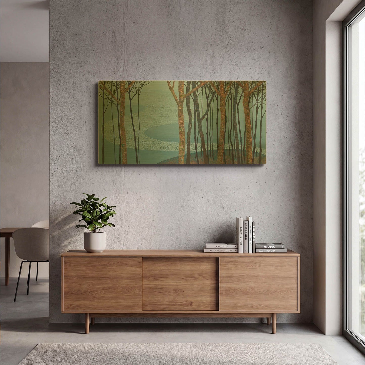 'Katonah II' By Kathrine Lovell Gold Metal Wall Art