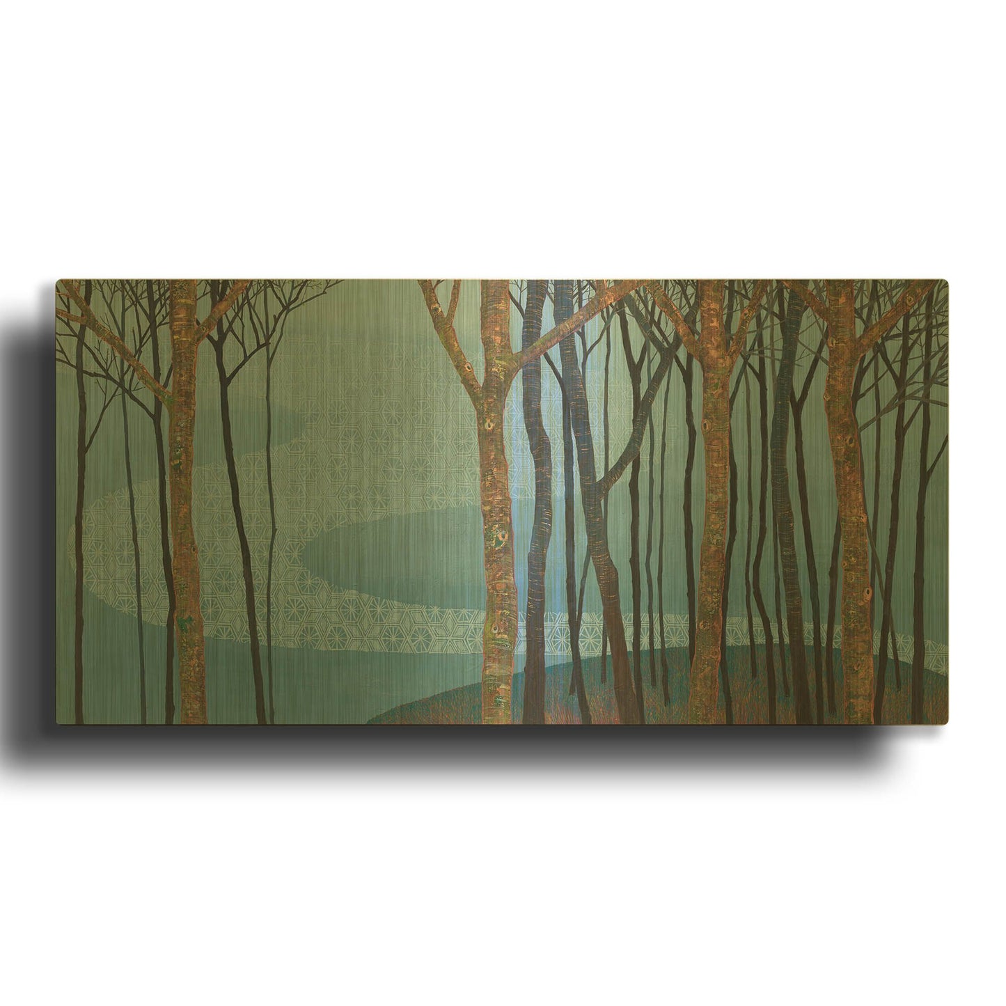 'Katonah II' By Kathrine Lovell Gold Metal Wall Art