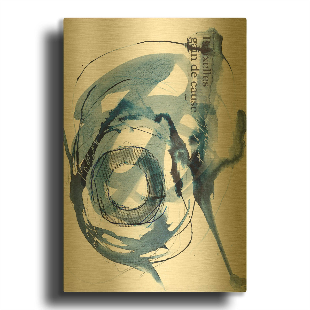 'Story Of Hope Blue' By Andrea Haase Gold Metal Wall Art