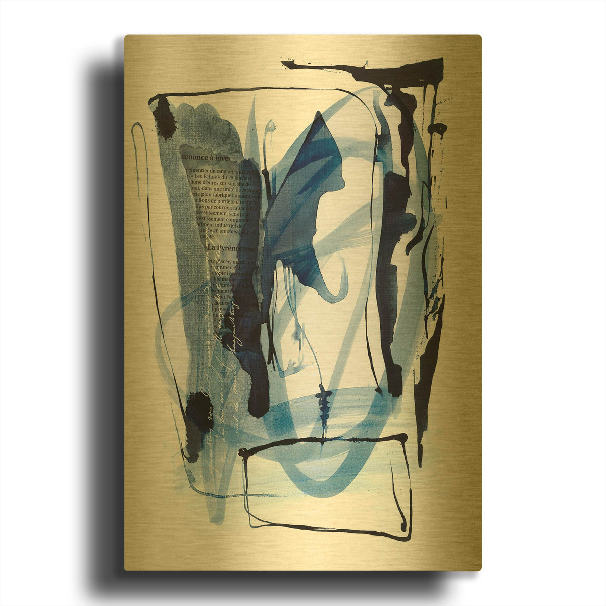 'Story Of Faith Blue' By Andrea Haase Gold Metal Wall Art