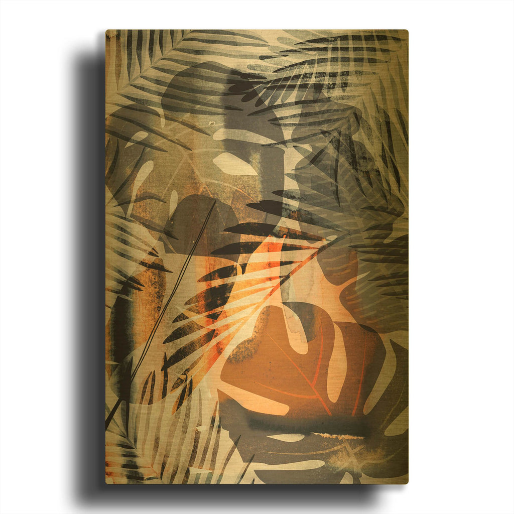 'Exotic Night Orange' By Andrea Haase Gold Metal Wall Art
