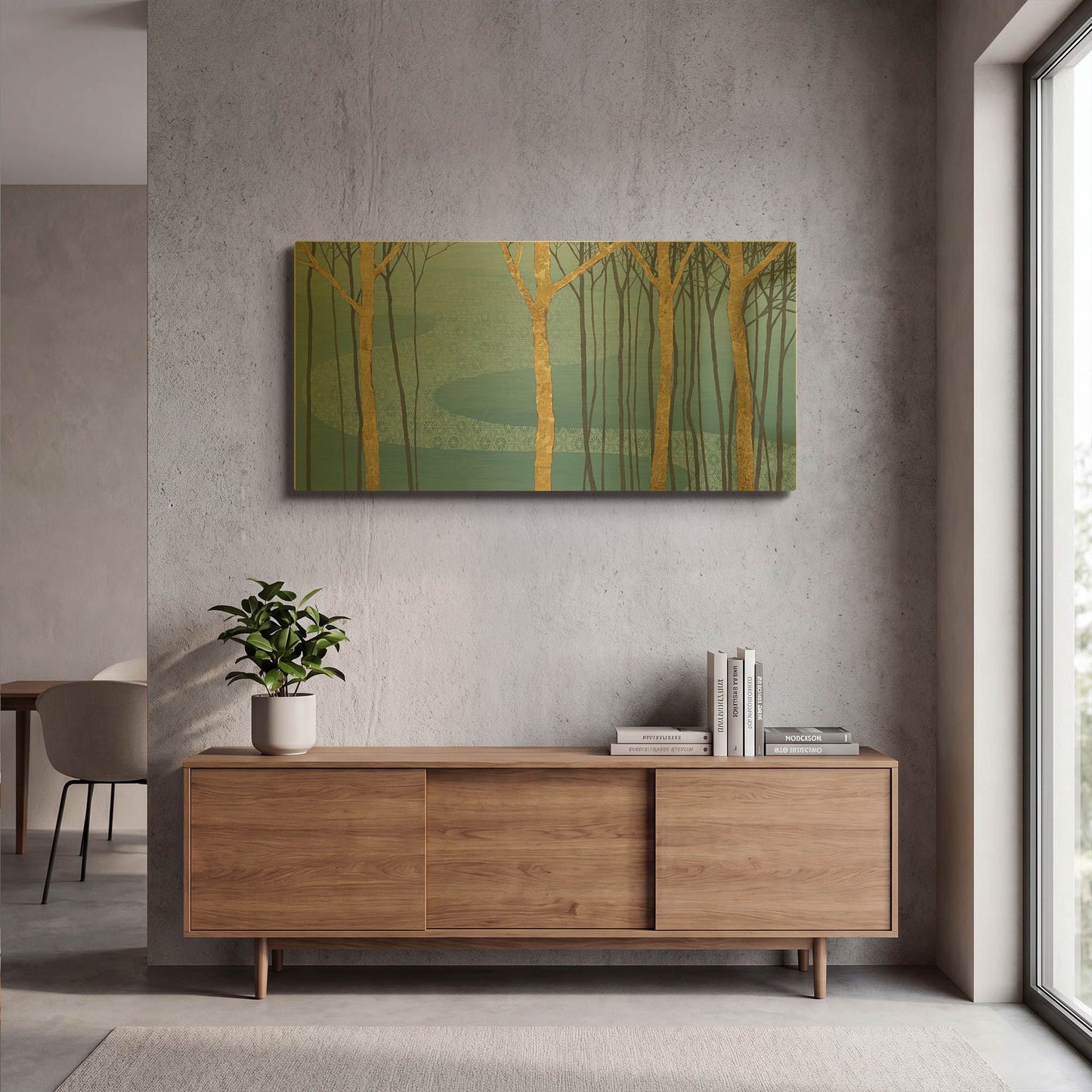 'Katonah Gold' By Kathrine Lovell Gold Metal Wall Art