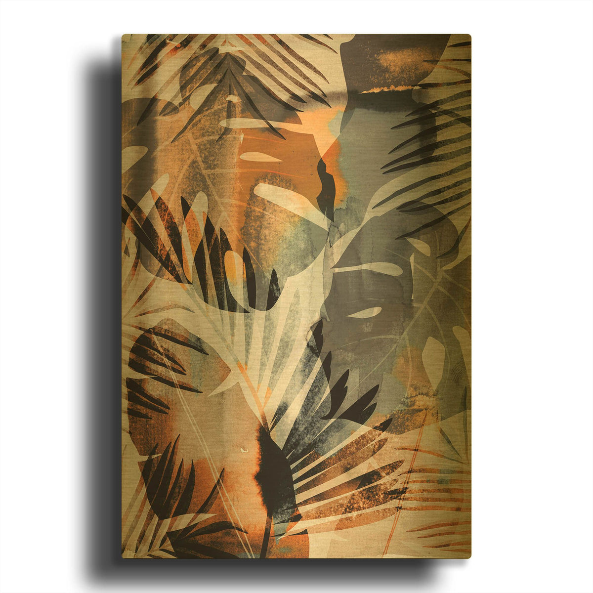 'Exotic Journey Orange' By Andrea Haase Gold Metal Wall Art