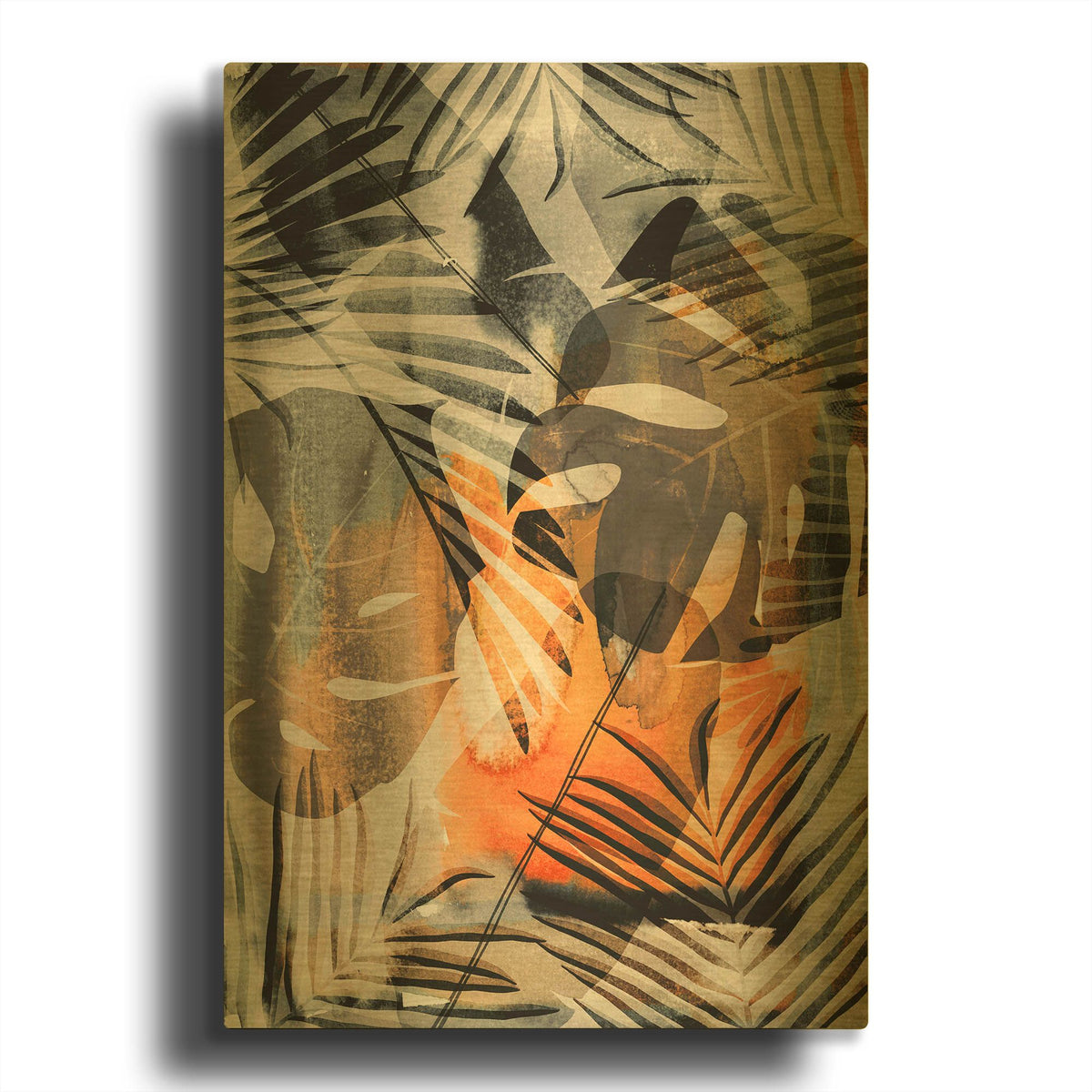 'Exotic Adventure Orange' By Andrea Haase Gold Metal Wall Art