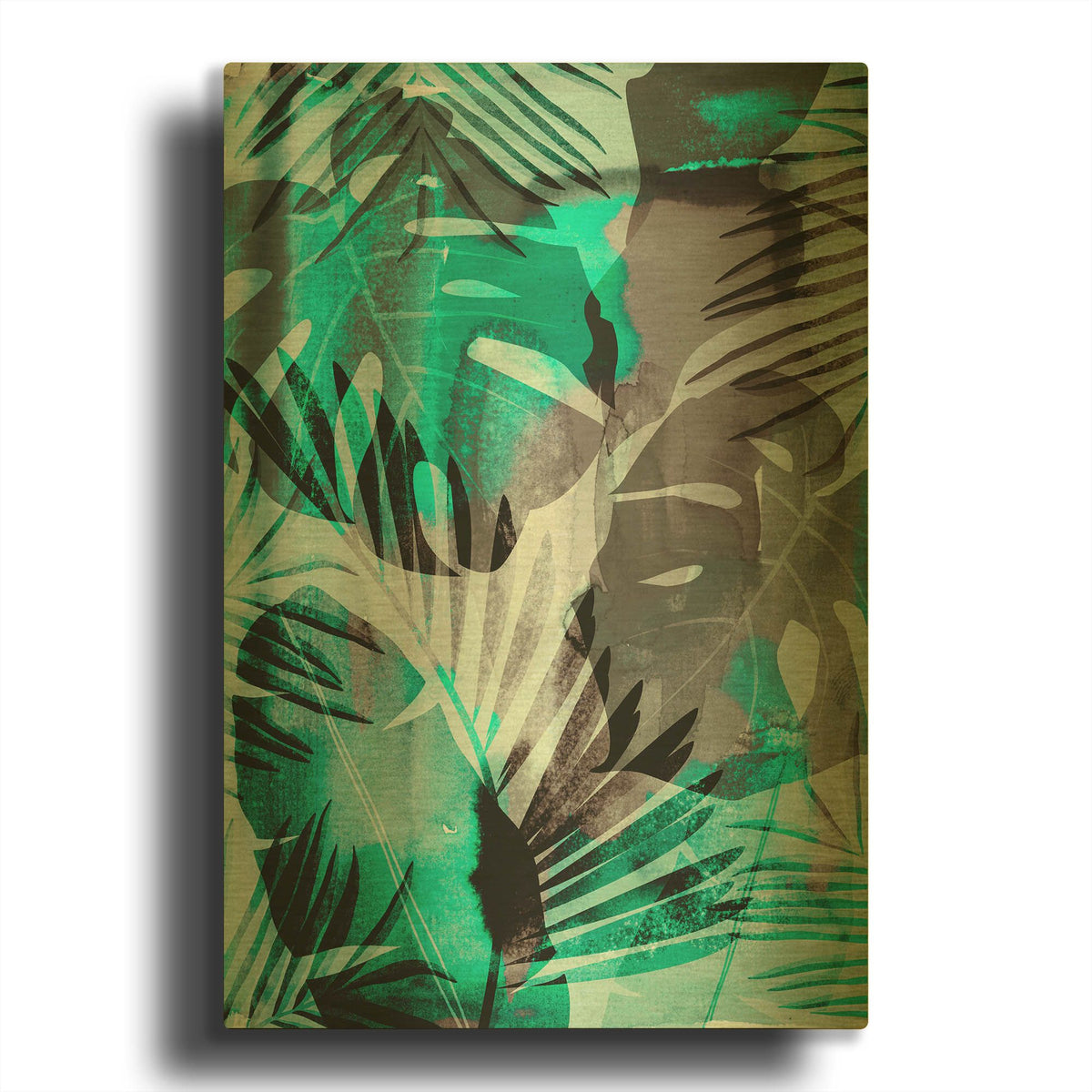 'Exotic Journey Green' By Andrea Haase Gold Metal Wall Art