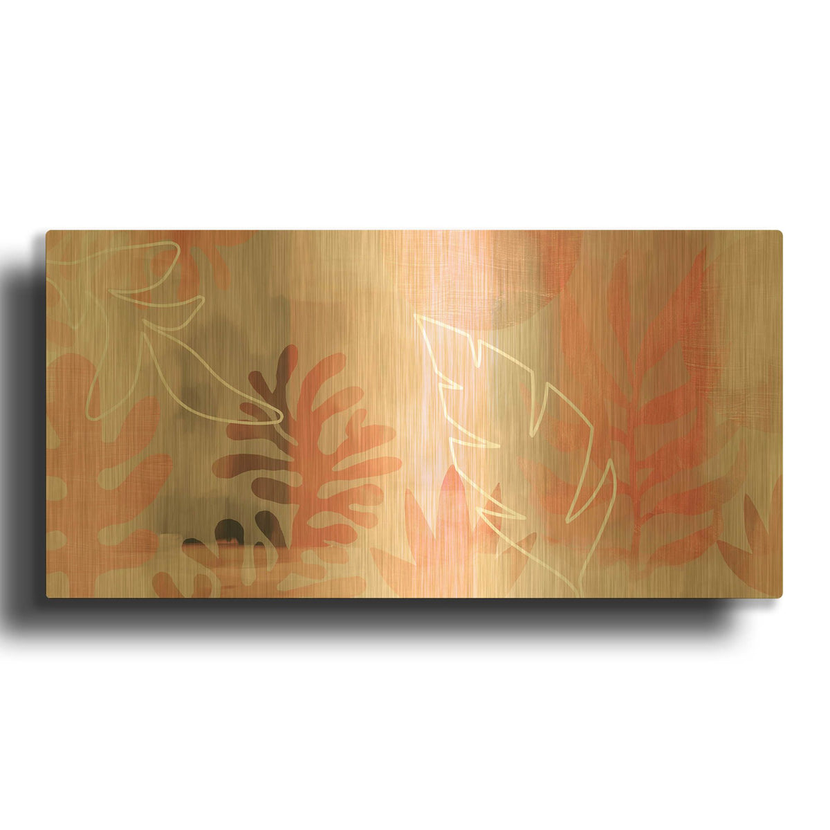 'Plantas Tropicales' By Andrea Haase Gold Metal Wall Art