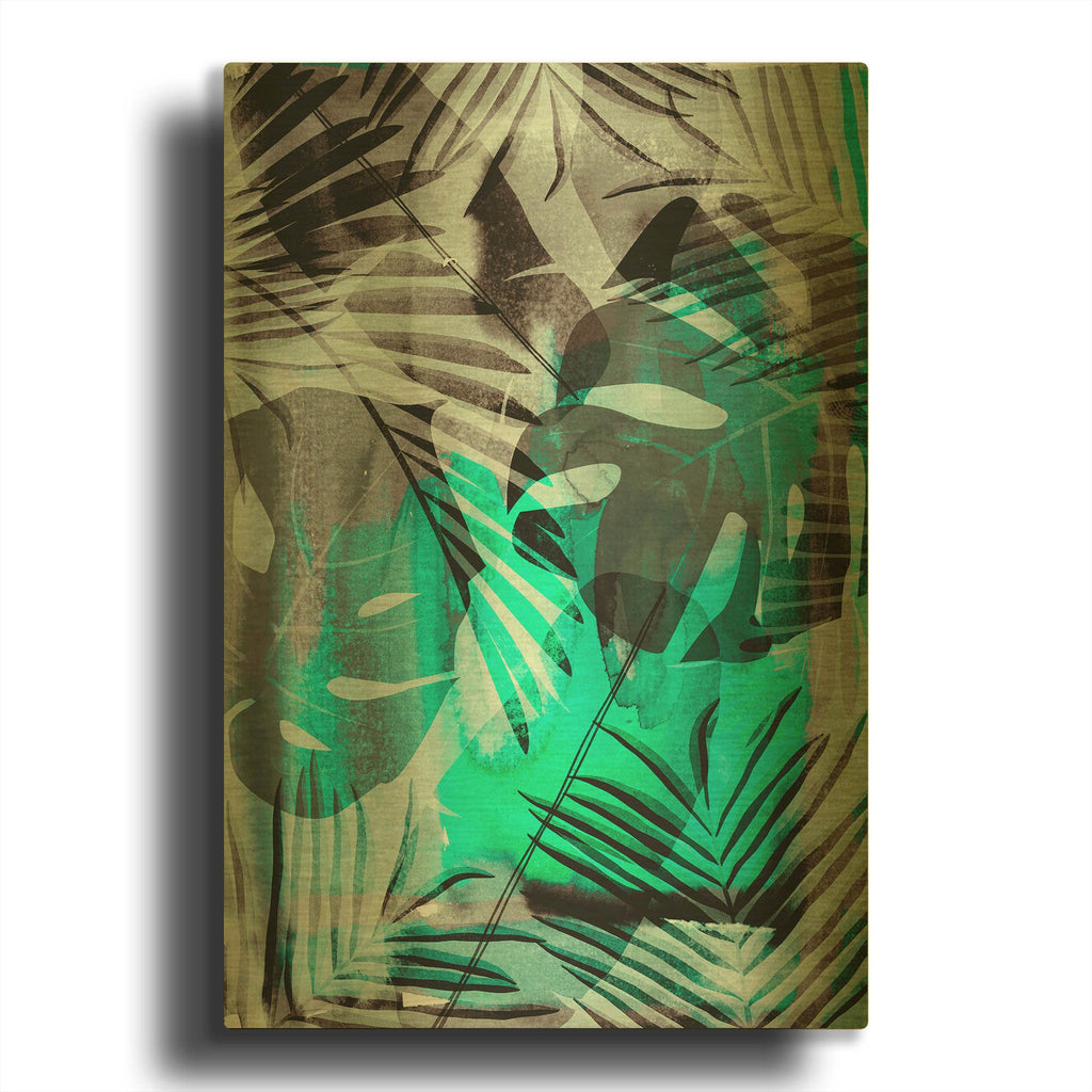 'Exotic Adventure Green' By Andrea Haase Gold Metal Wall Art