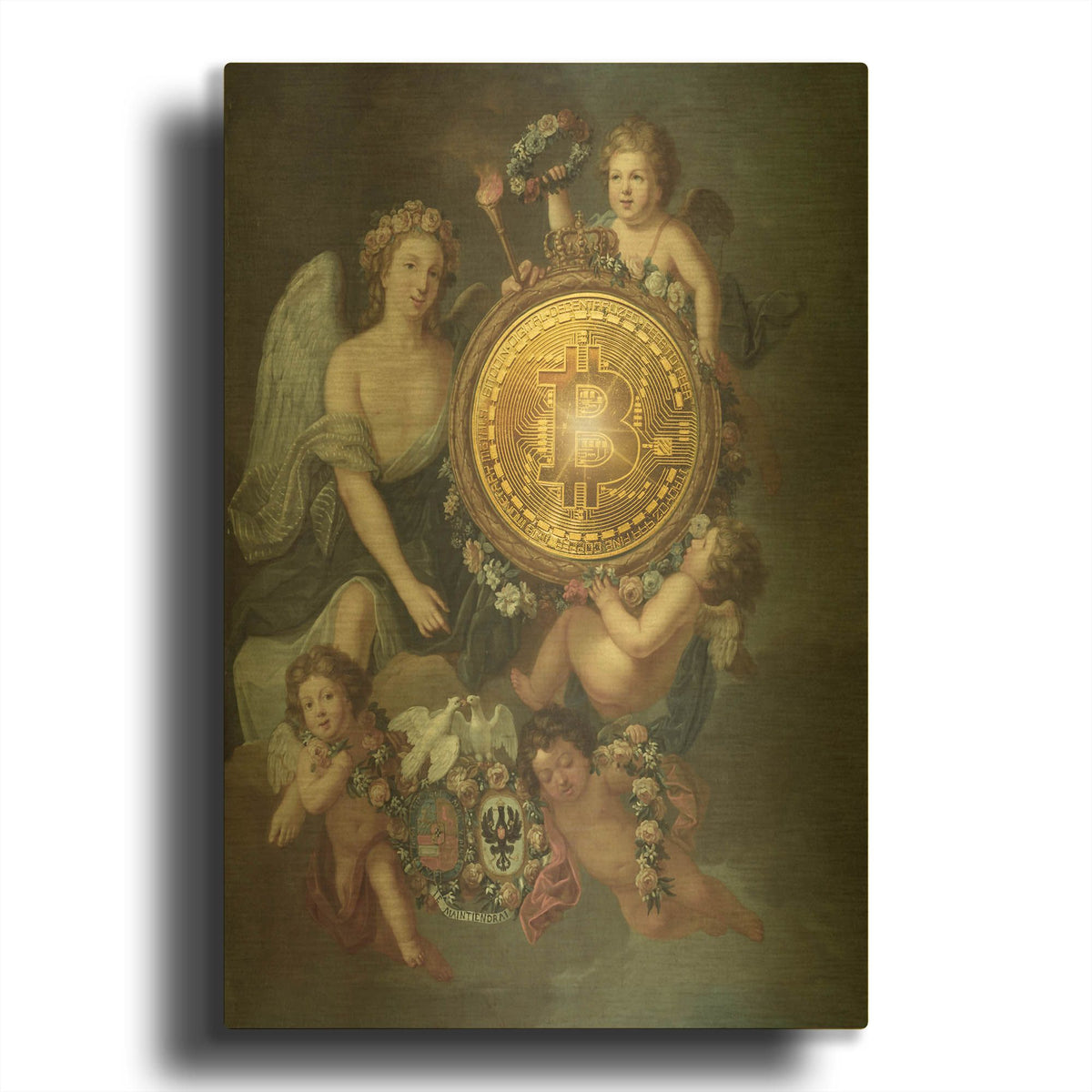 'History Meets Future IV' By Andrea Haase Gold Metal Wall Art
