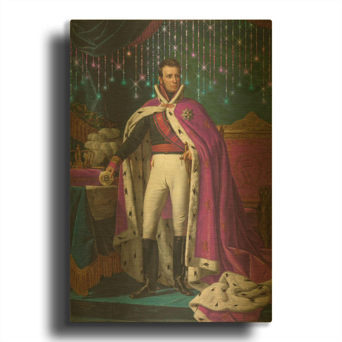 'History Meets Future V' By Andrea Haase Gold Metal Wall Art