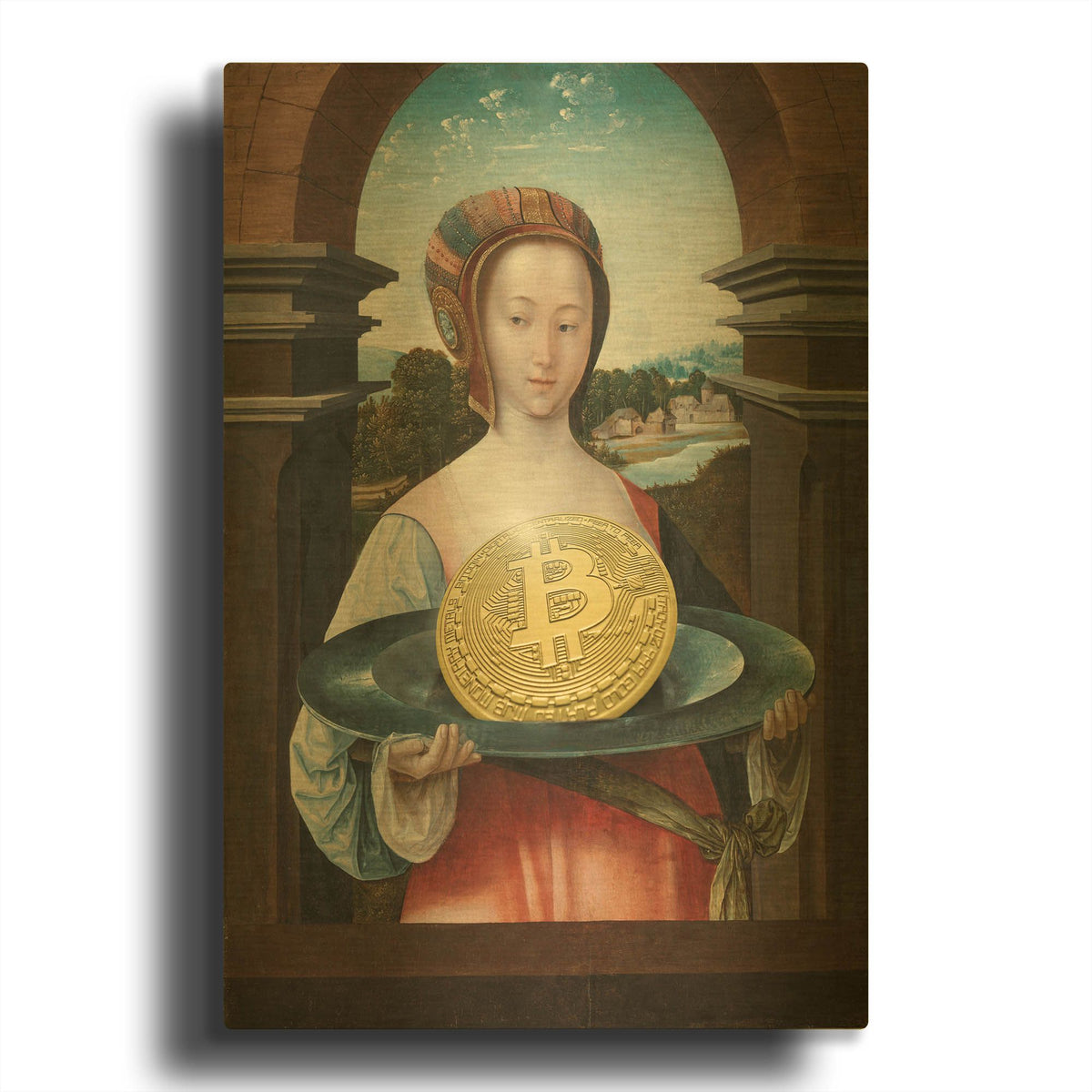 'History Meets Future VI' By Andrea Haase Gold Metal Wall Art