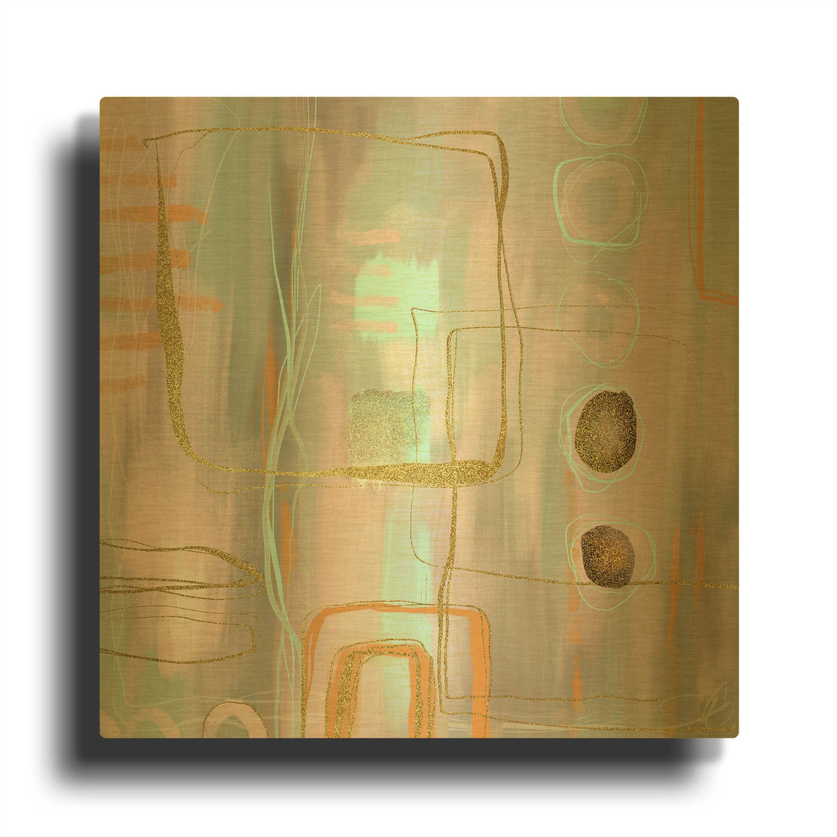 'Faded Elegance' By Andrea Haase Gold Metal Wall Art