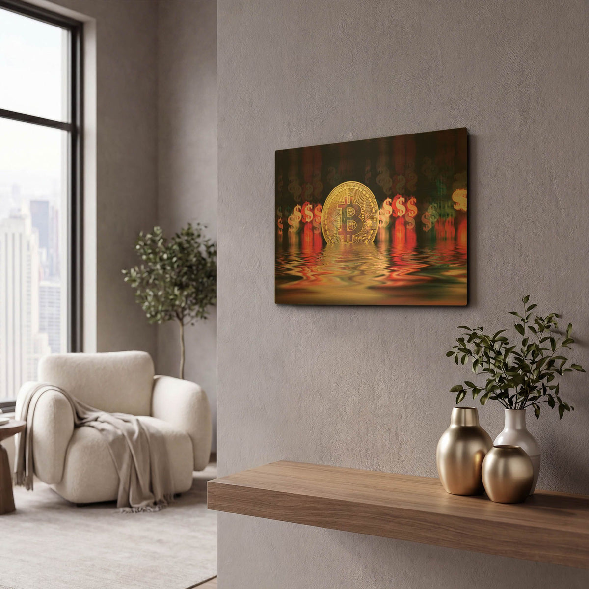 'Liquidity' By Andrea Haase Gold Metal Wall Art