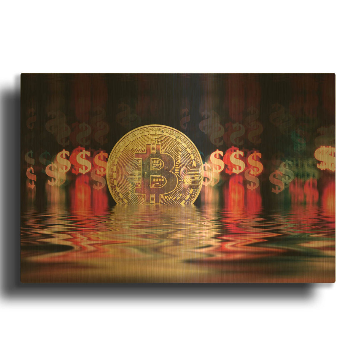 'Liquidity' By Andrea Haase Gold Metal Wall Art