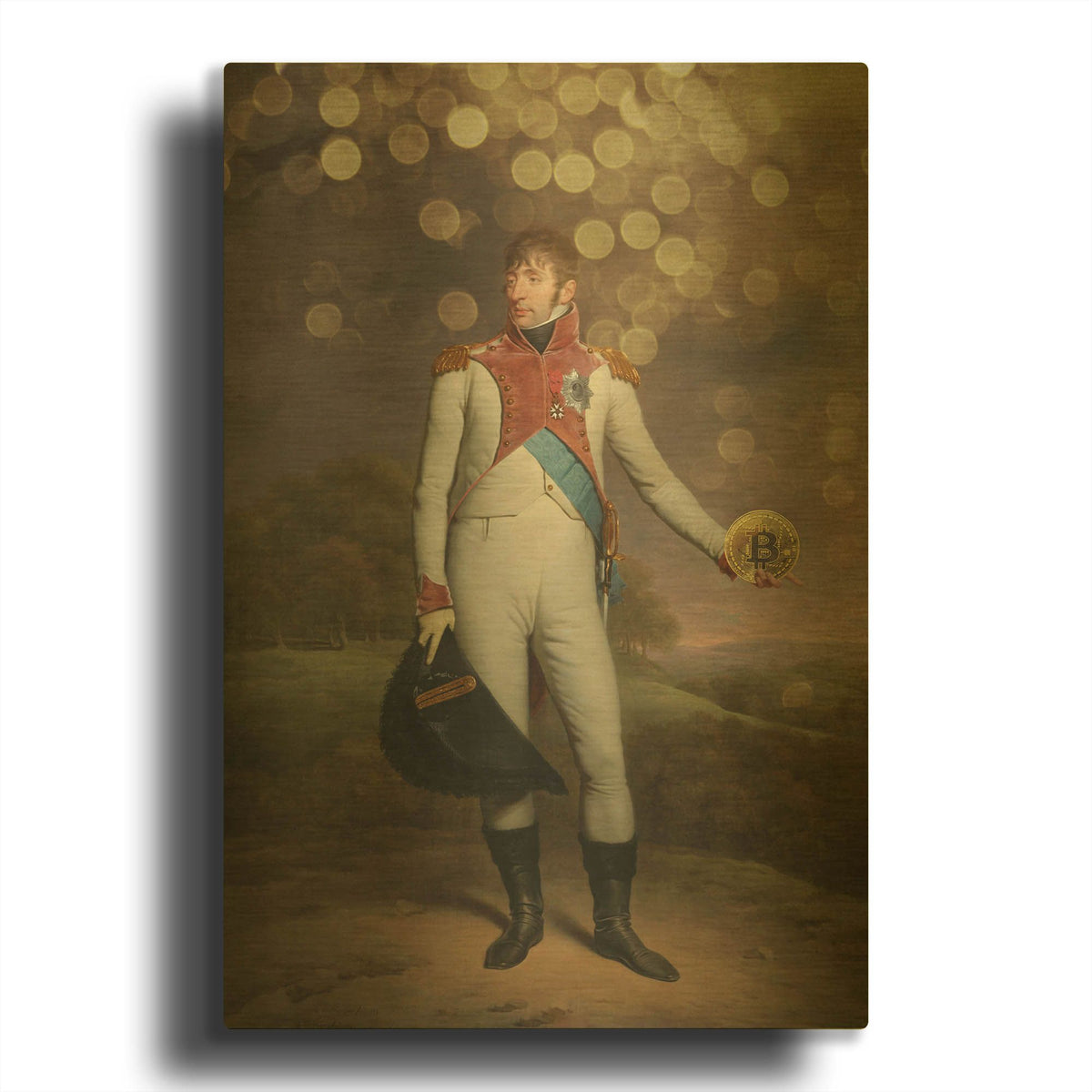'History Meets Future II' By Andrea Haase Gold Metal Wall Art