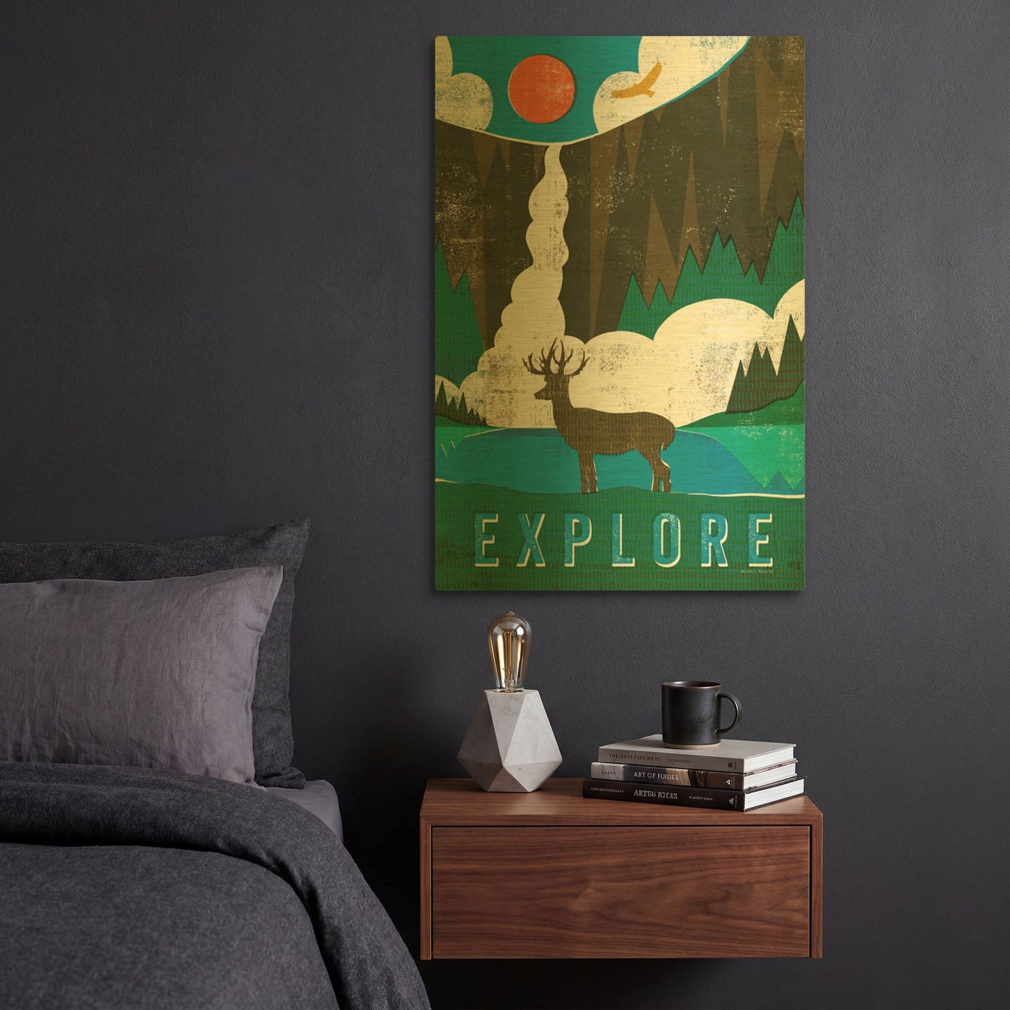 'Big Sky II' By Michael Mullan Gold Metal Wall Art