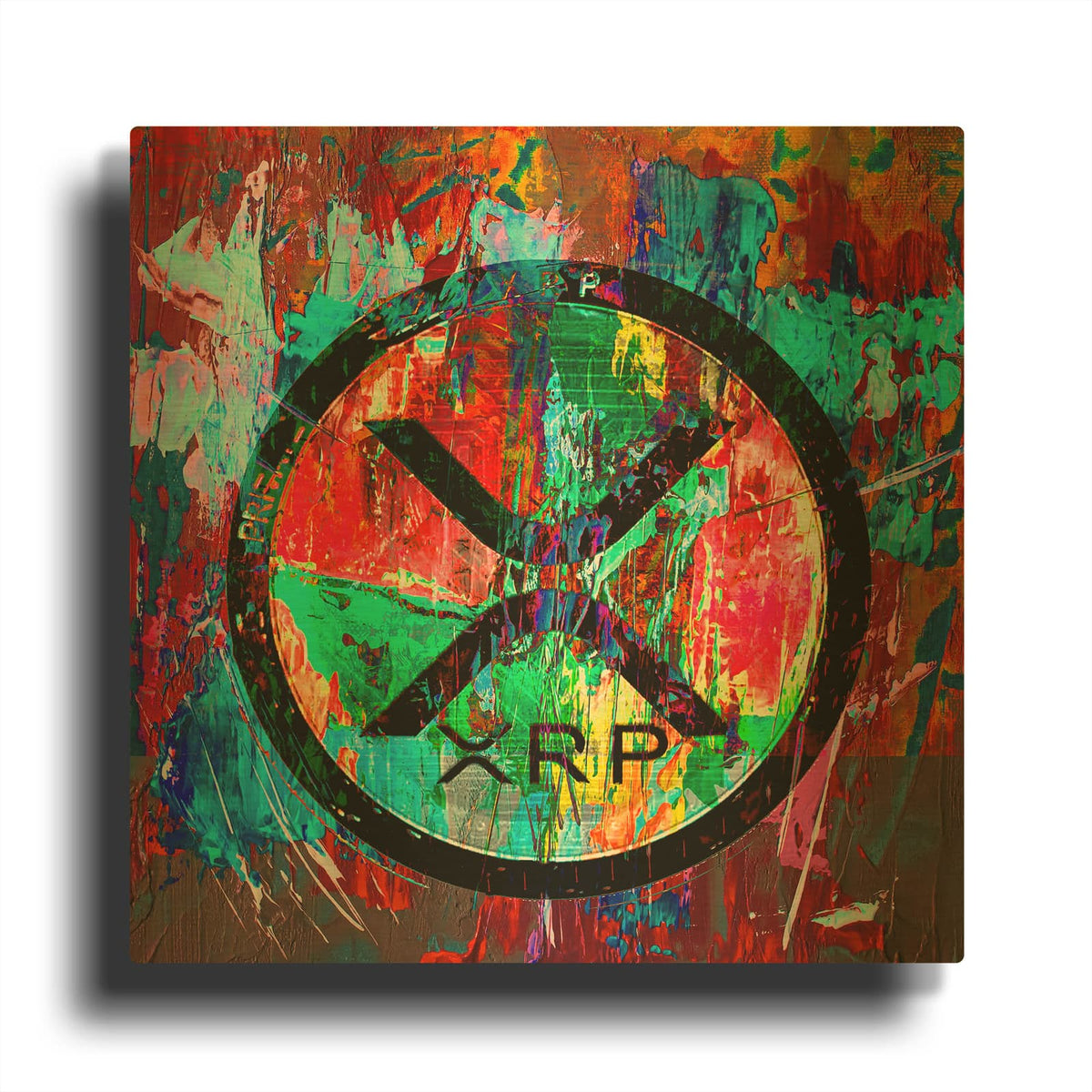 'Xrp Crypto In Color' By Epic Portfolio Gold Metal Wall Art